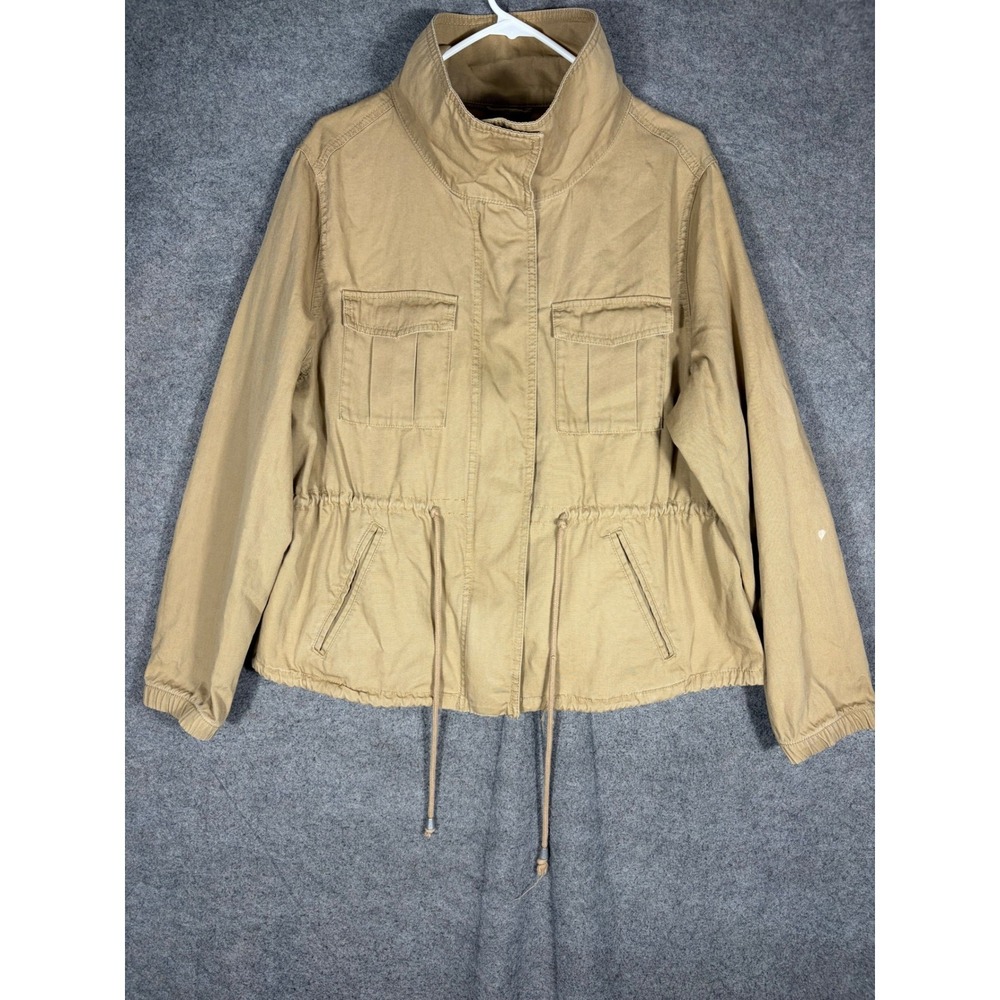 Old Navy Kelleen Field Jacket XL Basswood Brown Cotton Utility Utility Coat SP15